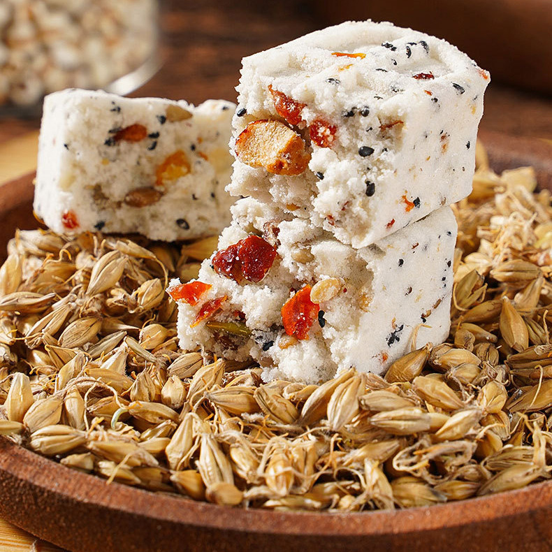 红枣山药八珍糕坚果茯苓八珍糕芡实纯糕点饱腹代餐200克/包-阿里巴巴