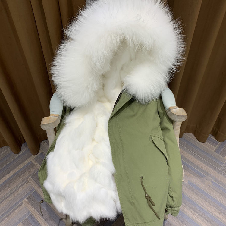 派克服女2020新款星星的你千颂伊同款派克大衣狐狸毛内胆皮草外套