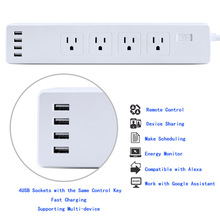 涂鸦智能美规插排 WIFI插座 支持语音控制 Alexa usb排插 美规
