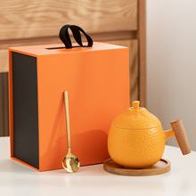 大橘大利马克杯创意个性陶瓷带盖个人杯水杯咖啡杯泡茶杯礼盒装
