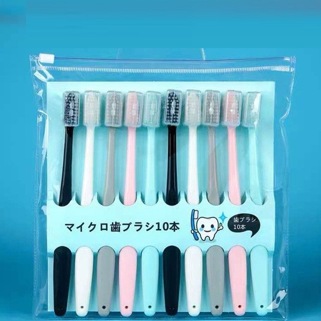 Macaron Ice Cream 10 PCs TikTok Same Korean Toothbrush Adult Soft Hair Travel Factory Wholesale Toothbrush