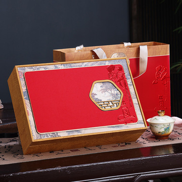 大红袍茶叶罐礼盒空盒通用金骏眉铁罐空罐高档黄山毛峰包装盒批发