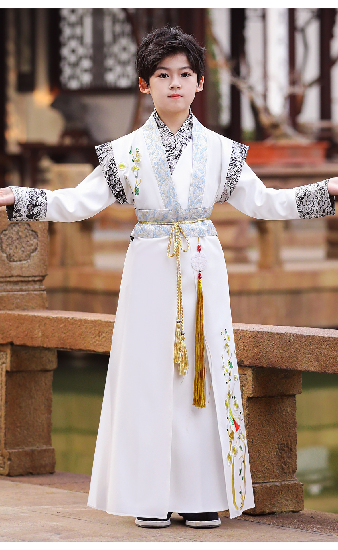 新款儿童汉服男童古装春秋薄款长袖中国风小男孩古风帅气公子套装