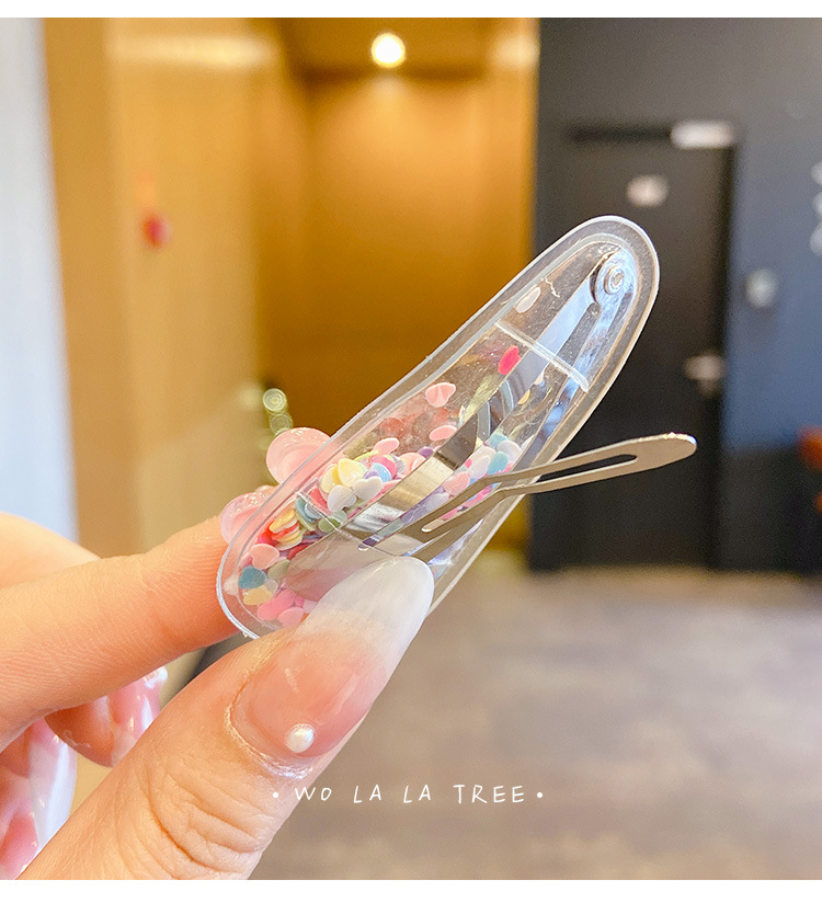 可爱儿童流沙发夹女童宝宝刘海夹头饰bb夹子碎发边夹水果发卡发饰