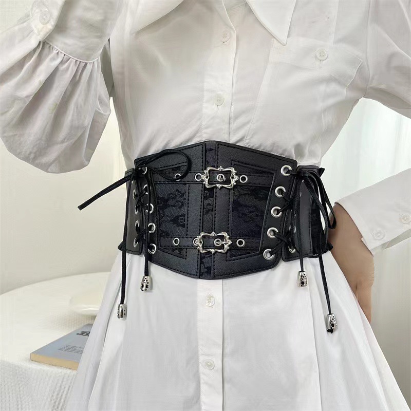 时尚百搭松紧弹力宽腰封女士连衣裙风衣外套束腰带身宽10cm美观