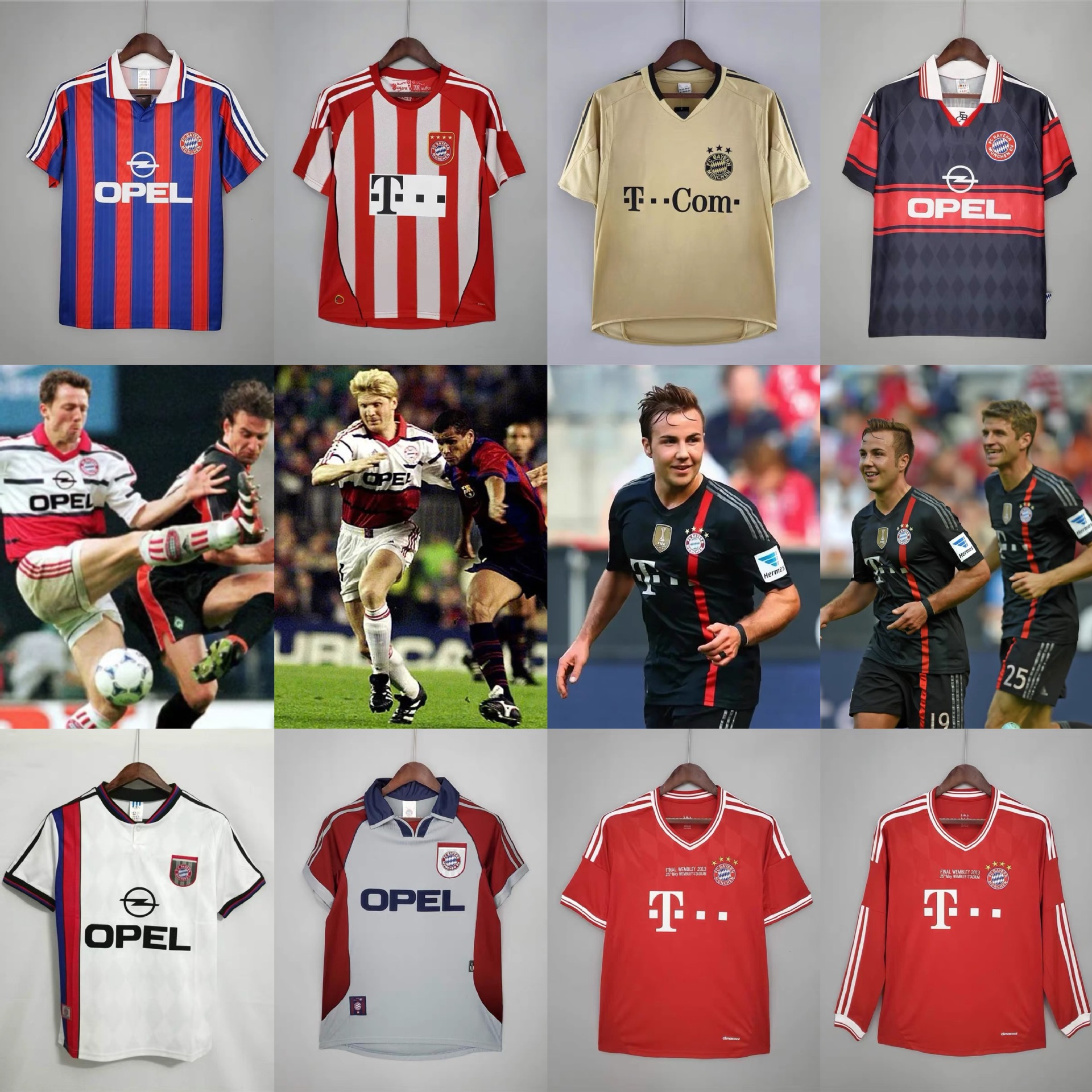 德甲球衣马特乌斯卡恩 穆勒格策j罗穆西亚拉足球服bayern jersey