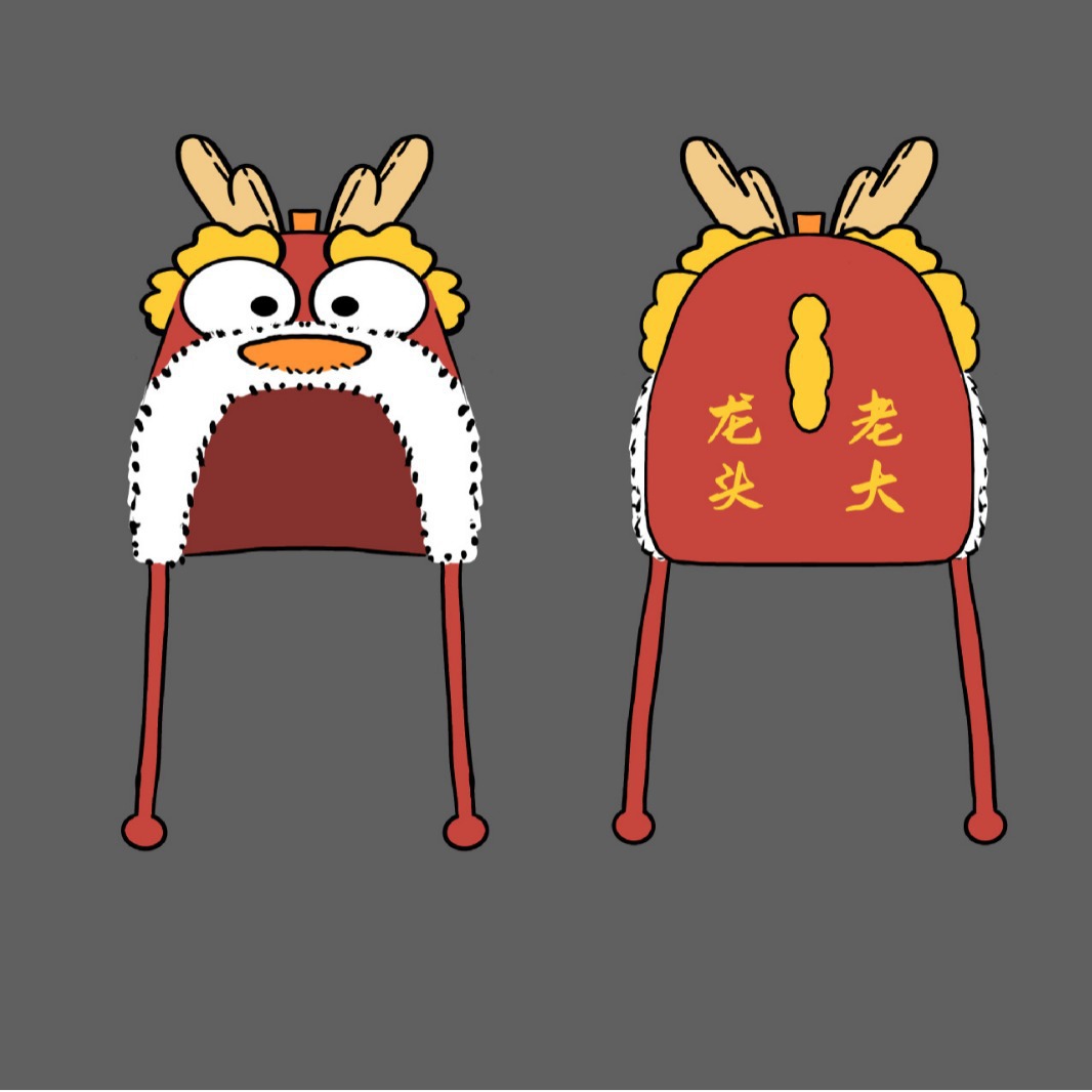 跨境新款龙头老大帽子毛绒玩偶公仔-阿里巴巴