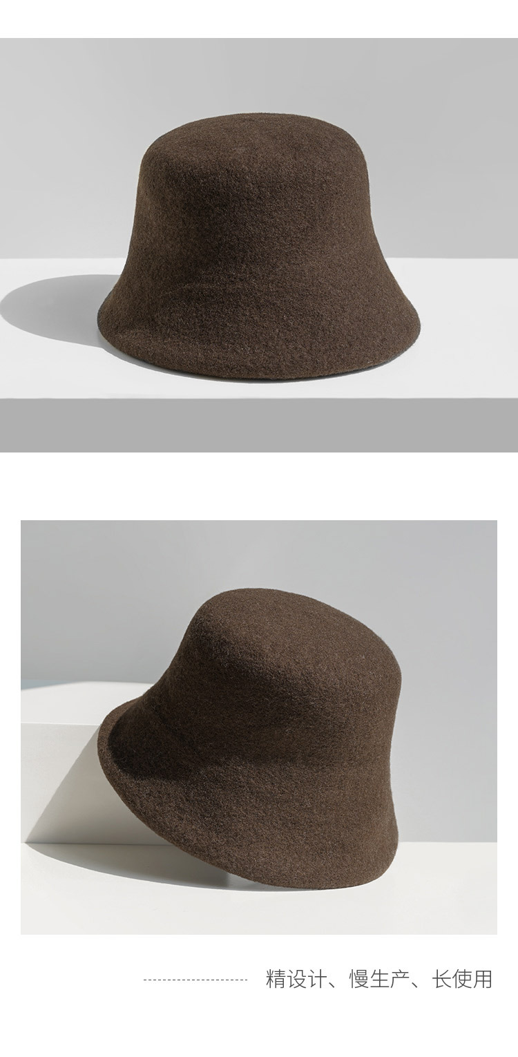 疯帽子 纯色简约羊毛渔夫帽 时尚保暖针织帽子女 韩版 早秋新品