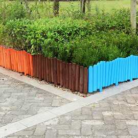 木栅栏围栏篱笆小院户外庭院路引木质实木木墩树墩创意个性花盆