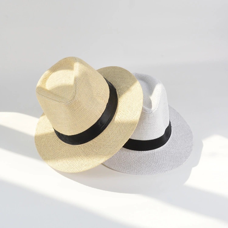 Papyrus Big Flat Brim Top Hat Summer Sun Protection Sun Hat Panama Straw Hat Men Outdoor Sun Hat