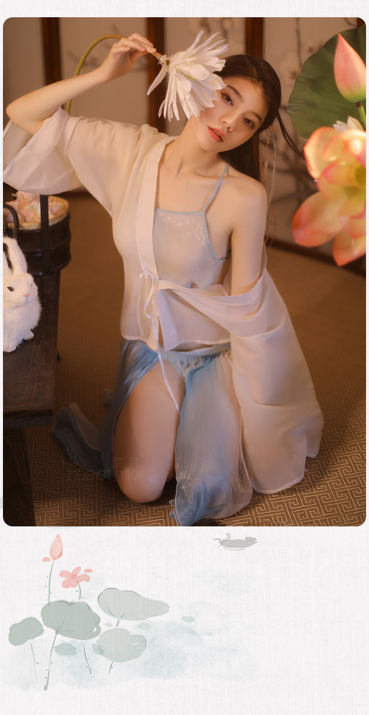 古风小家碧玉套装情趣内衣肚兜夫妻用品床上全透明免脱蕾丝骚