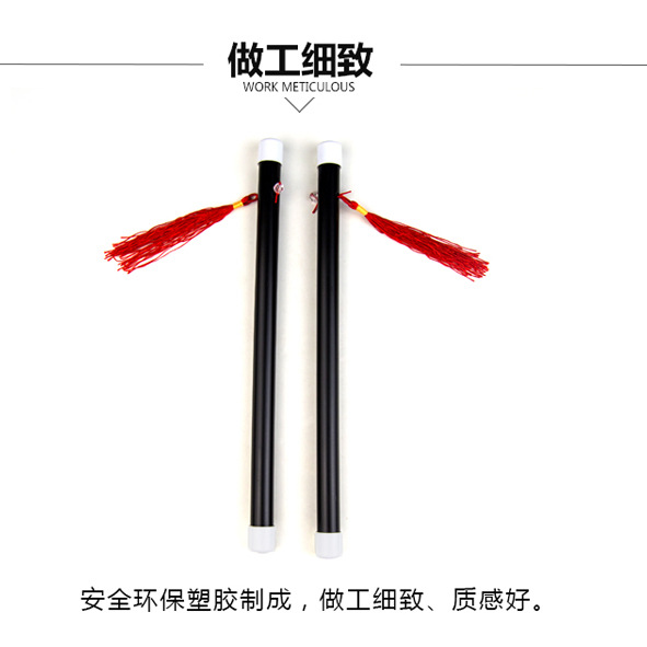 中国杖鸳鸯棒相思棒中国古老传统文化魔术棒近景现场舞台表演双棒