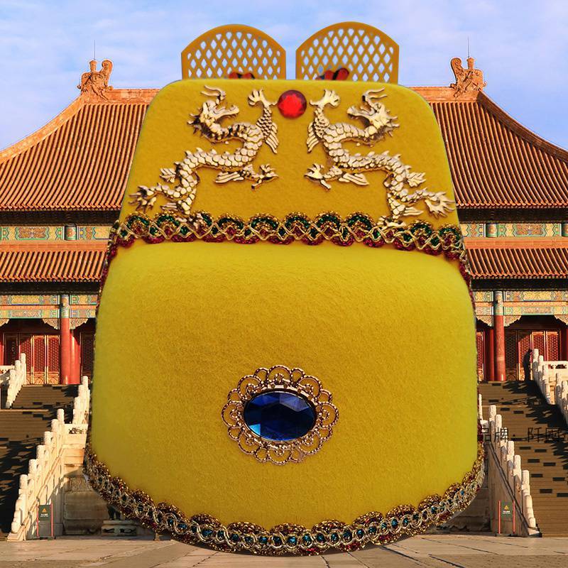 乌纱翼善冠古装龙帽皇帝帽子汉服首服飞鱼服配饰官帽状元帽平顶冠