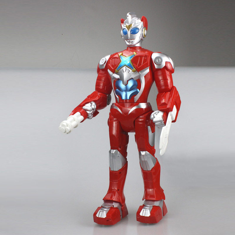 遥控电动机器人奥特曼玩具泰罗咸蛋超人声光可走路男孩礼物-阿里巴巴