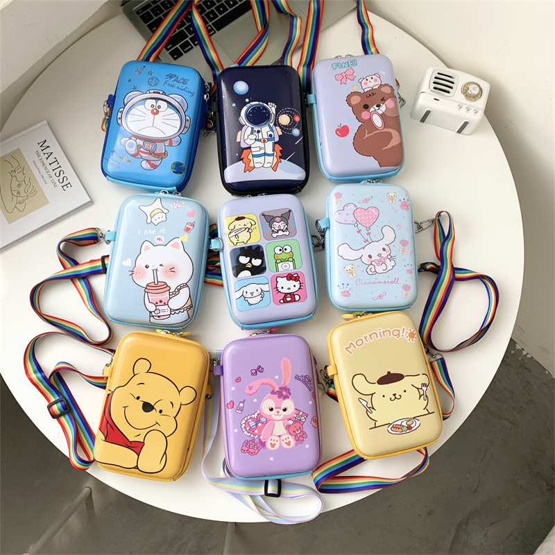 2023 New PVC Hard Case Box Bag Cute Crossbody Bag for Girls out Shoulder Bag Casual Mobile Phone Parent-Child Square Bag