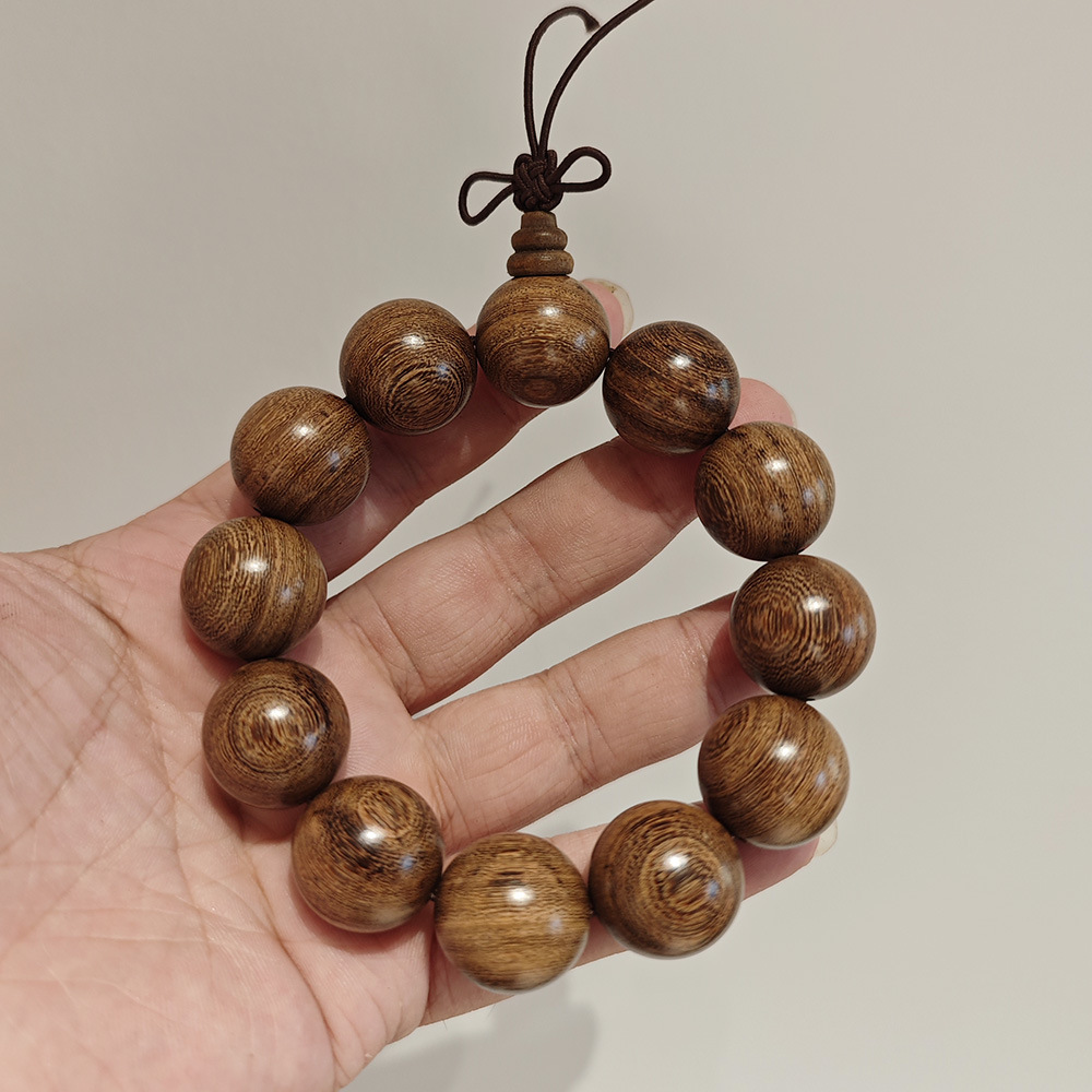 天然黄金木佛珠批发 黄金檀手串20mm 黄金檀木手链 旅游景区文玩