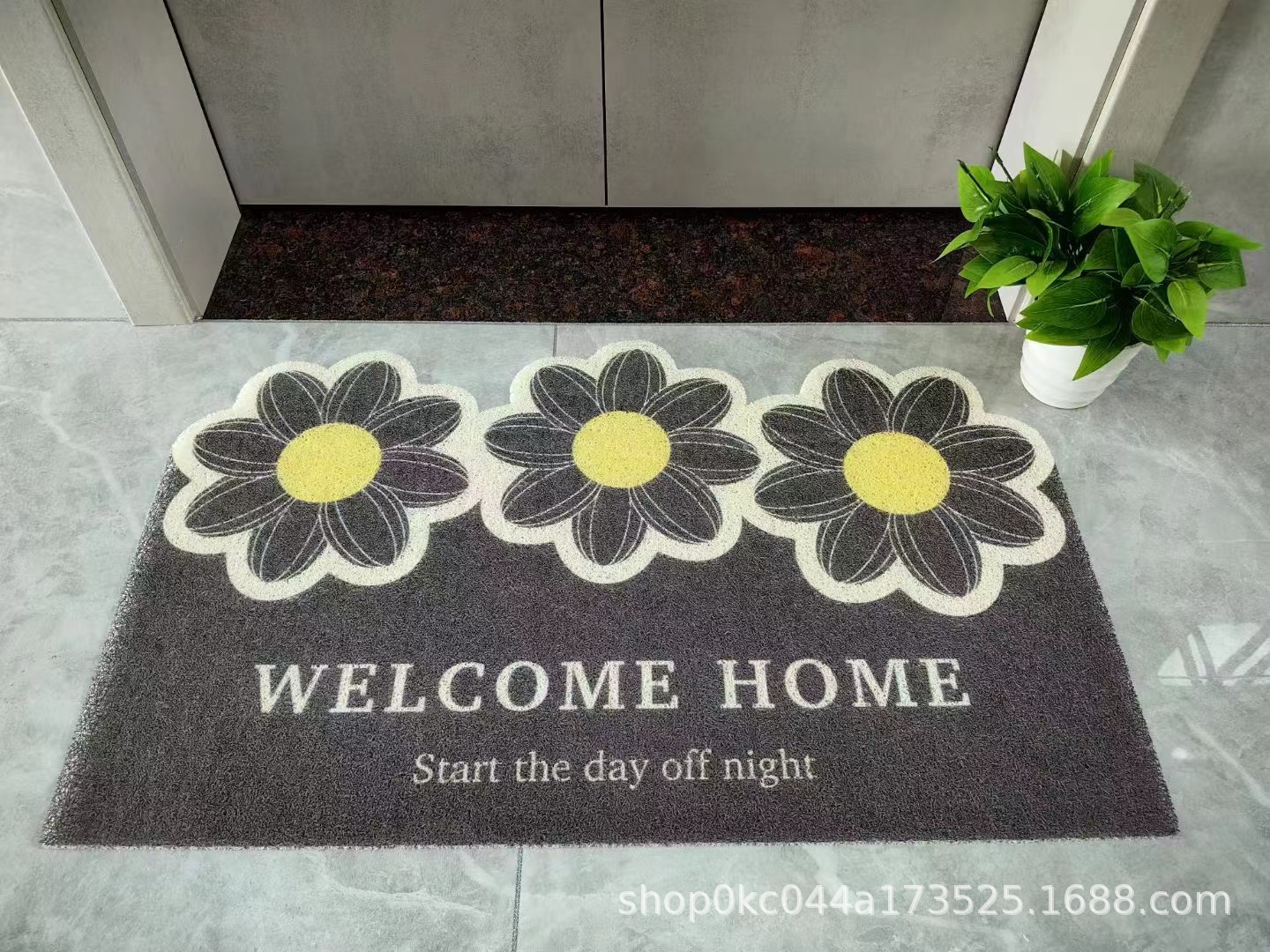 Foreign Trade Bathroom Non-Slip Mat Absorbent PVC Spray Printing Bathroom Toilet Kitchen Quick-Drying Bathroom Mats Carpet Wholesale