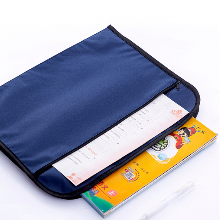 Waterproof Oxford Cloth Portable Gift Bag Student Tuition Material Double Pull Buggy Bag Large Capacity Document Briefcase