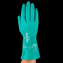 安思尔58-330长32cm丁腈绿色抗溶剂吸汗衬垫抗磨抓握力强抗化学品