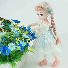 LH124-A 4款12寸实身关节3D眼灯光仙女萝莉裙娃娃套装 女孩玩具