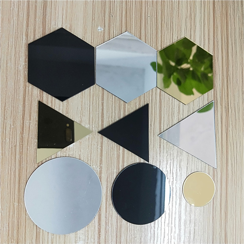 定制亚克力背胶镜片 pc镜面贴纸 塑胶安全镜面贴纸 双面反光镜片