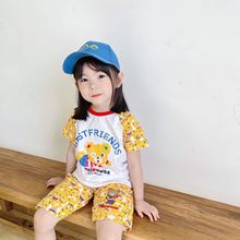 【7-20 特价秒杀 35元】miki夏季儿童女男小童卡通洋气套装童套装