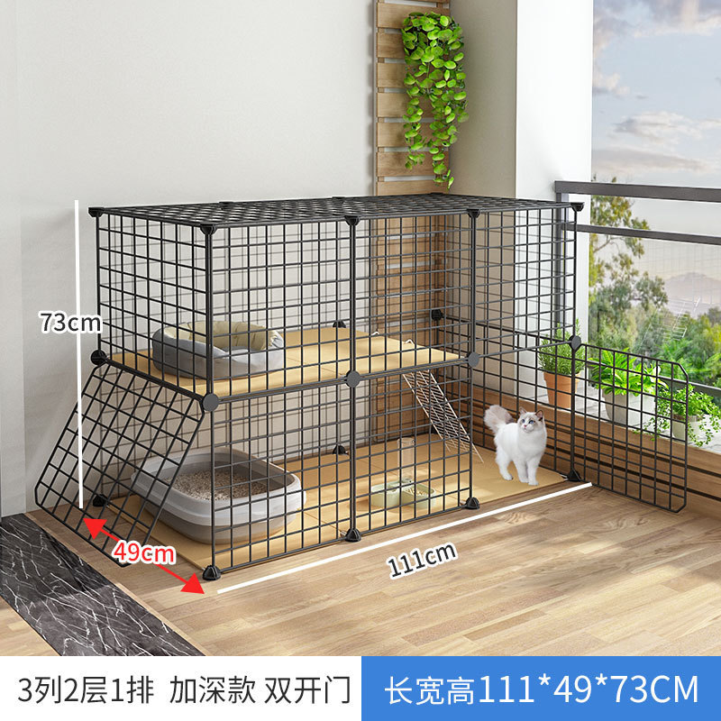 Cat Cage Home Villa Super Large Free Space Indoor with Toilet Small Cattery Double Layer Cat House Cat Nest