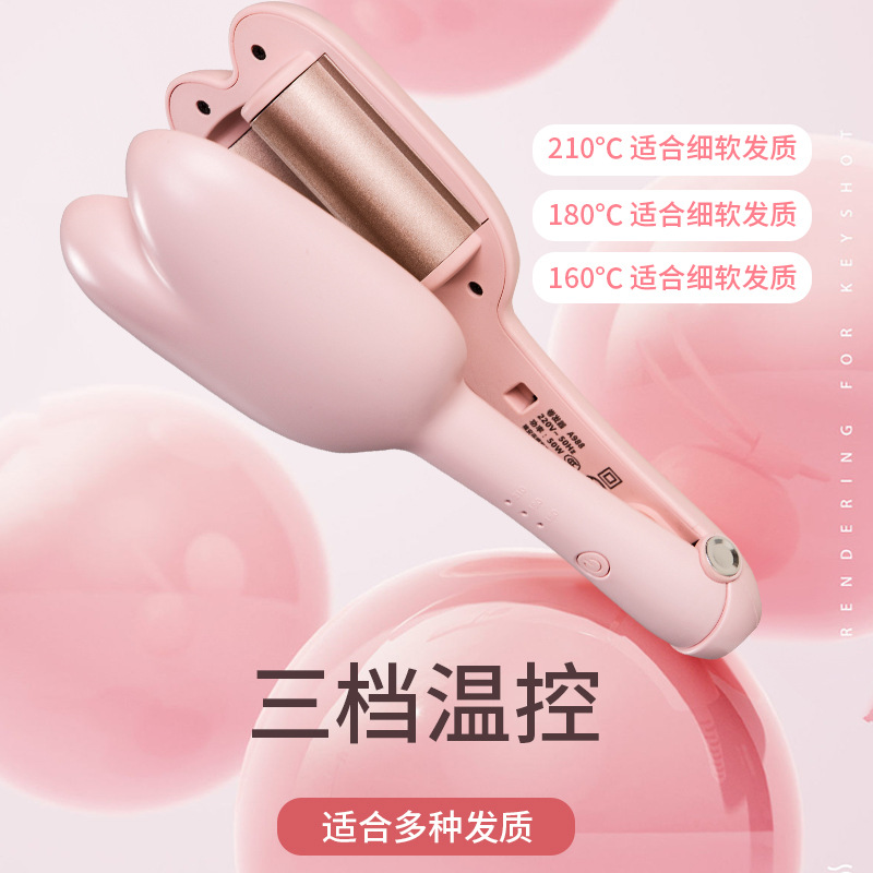 New Cat Head Egg Roll Hair Perm Rabbit Hair Curler 32mm Electric Hair Curler Water Ripple Stick British Standard American Standard European Standard