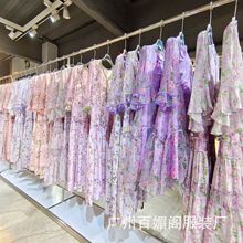 十三行真丝桑蚕丝连衣裙女装尾单清货衣服专柜撤柜品牌折扣女装批