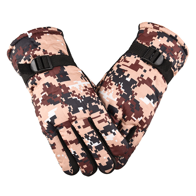 Thickened Men's Camouflage Cotton Gloves Skiing Cycling Gloves Keep Warm and Cold Protection in Winter Cycling Protective Gloves