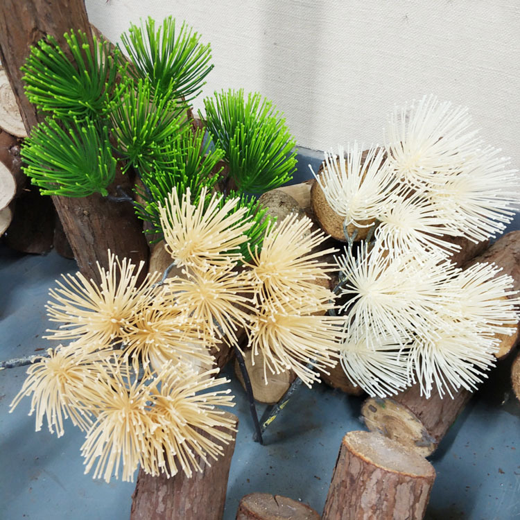 松树枝雪花松金针松假松枝造型树制作装饰松树枝