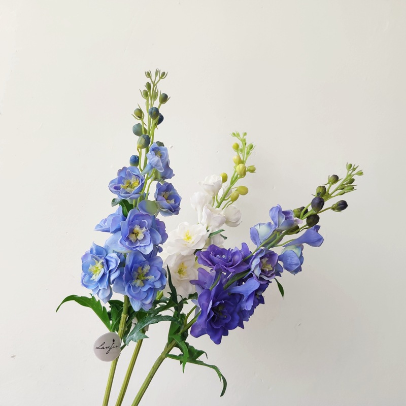 重瓣手感保湿仿真花小飞燕 白色花材一枝 家居装饰 样板间绢花