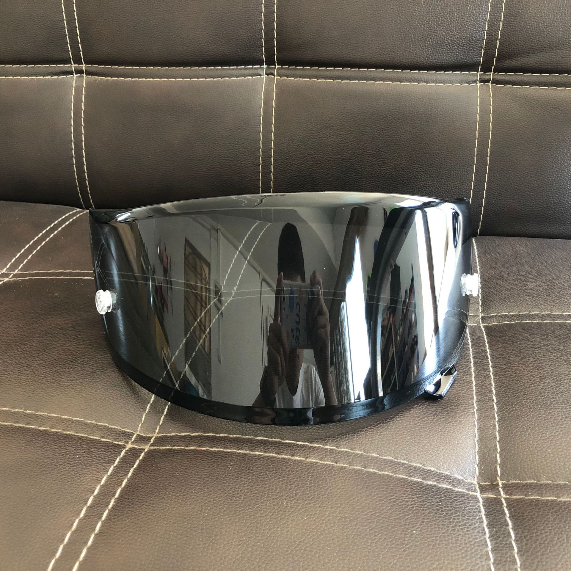 适合shoei z7 x14 ryd头盔电镀镜片全盔revo金红银蓝黑镜片防雾片