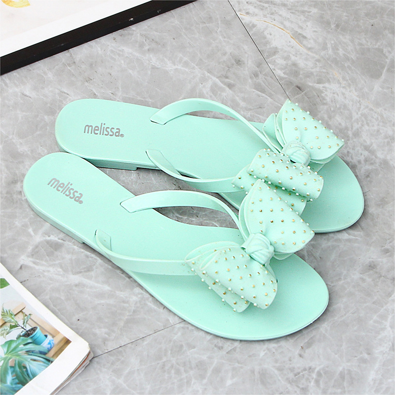 Melisa Melisa Flip-Flops Women's Sandals 2023 Summer Flip-Toe Beach Jelly Crystal Shoes Flip Flop