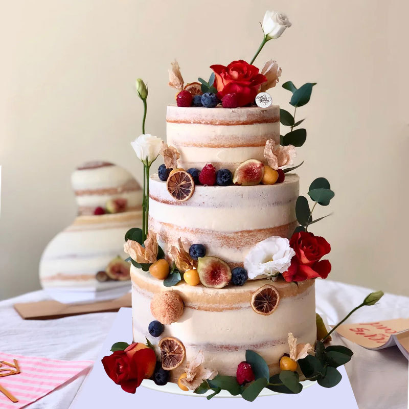 2021新款分层三层多层裸蛋糕模型仿真网红创意橱窗塑胶假样品