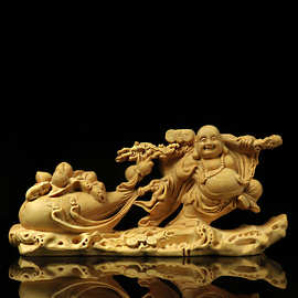 2%铜挑金币金钱弥勒佛像乾坤袋笑佛铜像布袋和尚家居摆件金华市