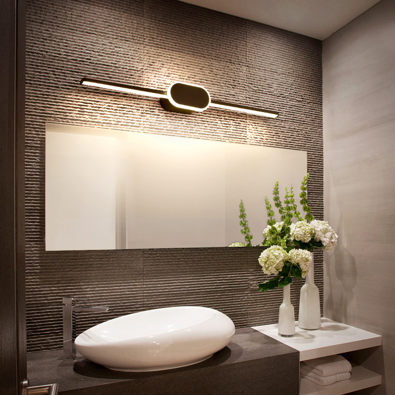 led镜前灯现代简约卫生间浴室柜化妆灯北欧洗手间长条梳妆墙壁灯