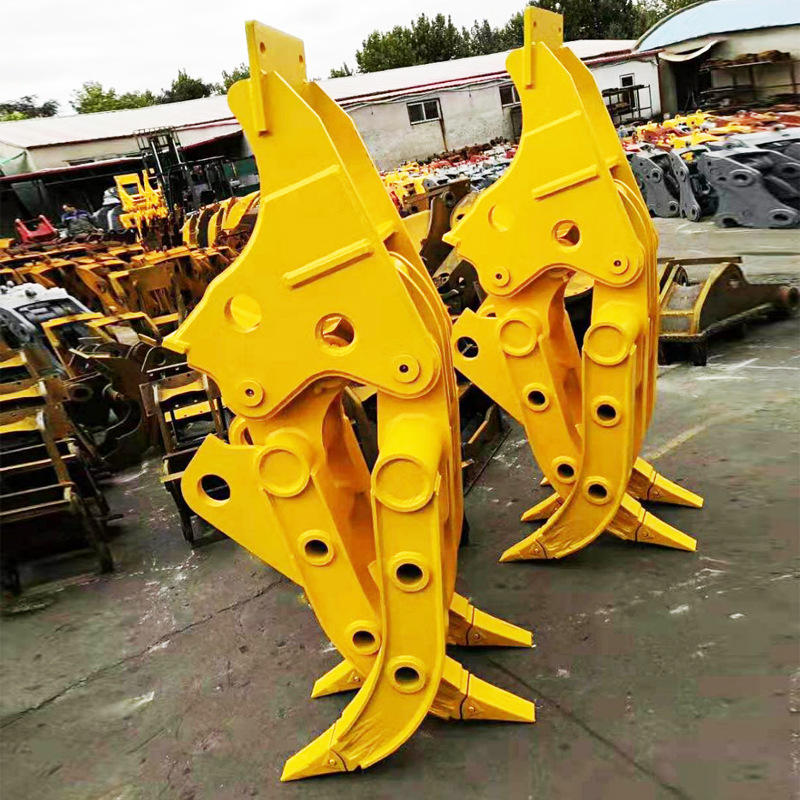 锰板材质挖掘机带抓木器 360度旋转抓木抓钩 工程机械配件抓木器