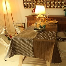 日式涤棉棉麻桌布高级感咖啡餐厅布艺西餐桌布客厅茶几台布长方青