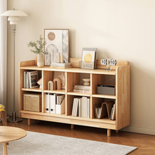 收纳小柜子全客厅简易书柜家用实木书架落地置物架格子柜矮柜儿童