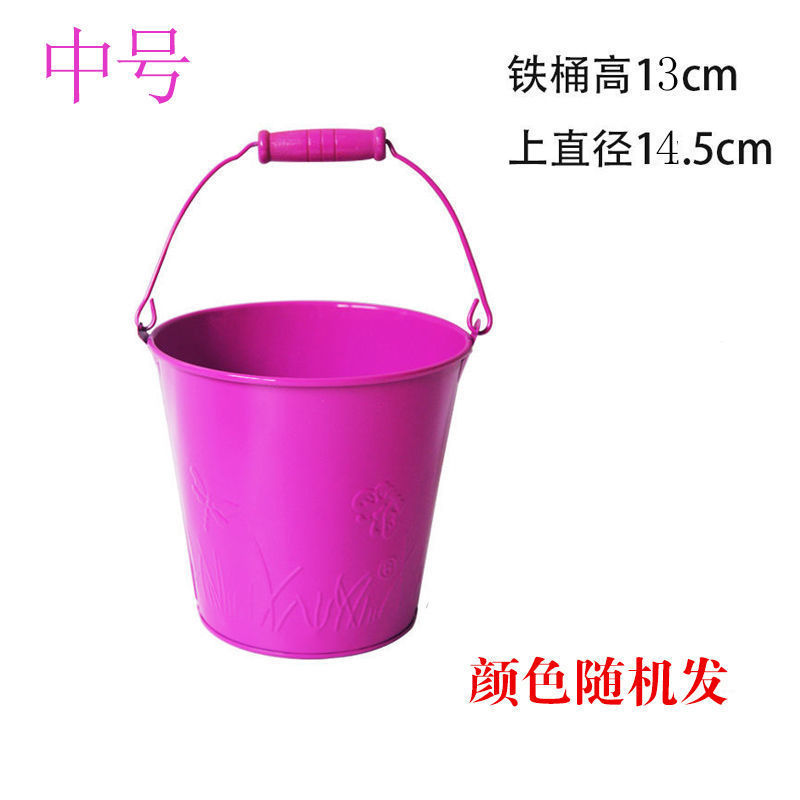 Children's Toys Beach Tools Iron Bucket Beach Bucket Sand Digging Small Bucket Small Iron Bucket Factory Wholesale