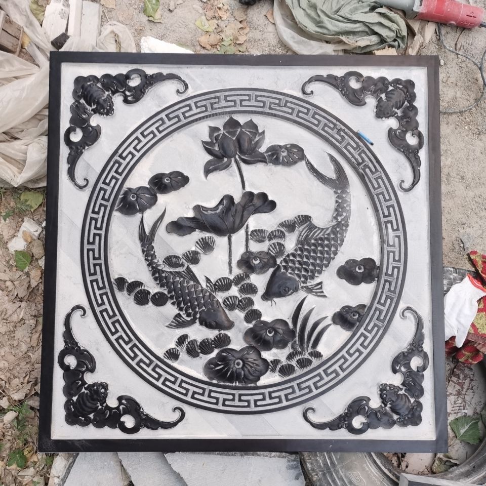 25成交3件石雕青石浮雕地雕仿古雕刻壁画青石板墙壁透雕庭院汉白玉