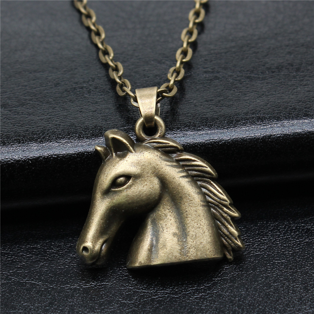 马头吊坠项链欧美流行饰品跨境货源批发