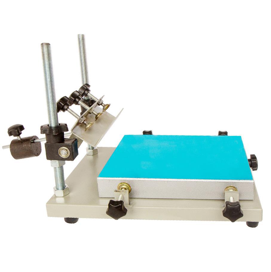 小型丝印机中号手印台手工铝台面半自动手动丝网印刷smt锡膏油墨