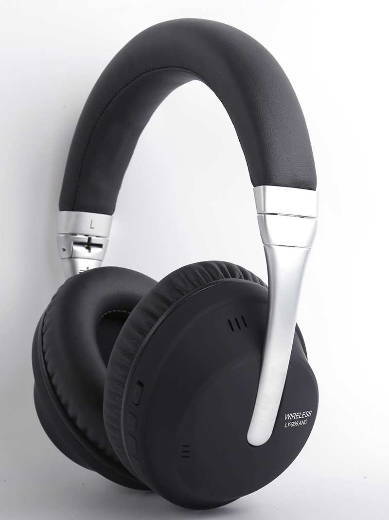 anc蓝牙降噪耳机立体声隔音音乐可通话耳麦带话筒可旋转折叠便携