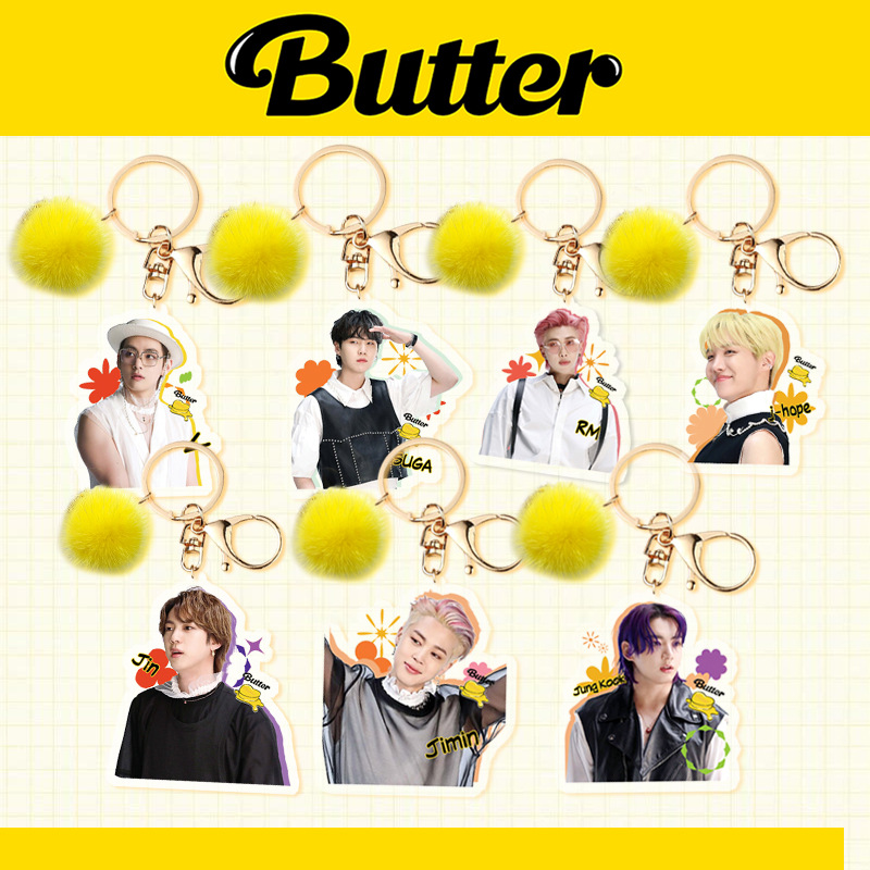 防弹少年团 bts 新专辑butter黄油亚克力钥匙扣挂件挂件周边同款