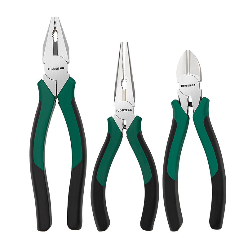 Tuosen Hardware Tools Multi-Functional Wire Cutter Pointed Pliers 6-Inch Slanting Forceps Labor-Saving Pliers Industrial Grade Vice