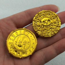 加勒比海盗金币阿兹特克古币塑料币海盗道具币装饰假金币玩具配件