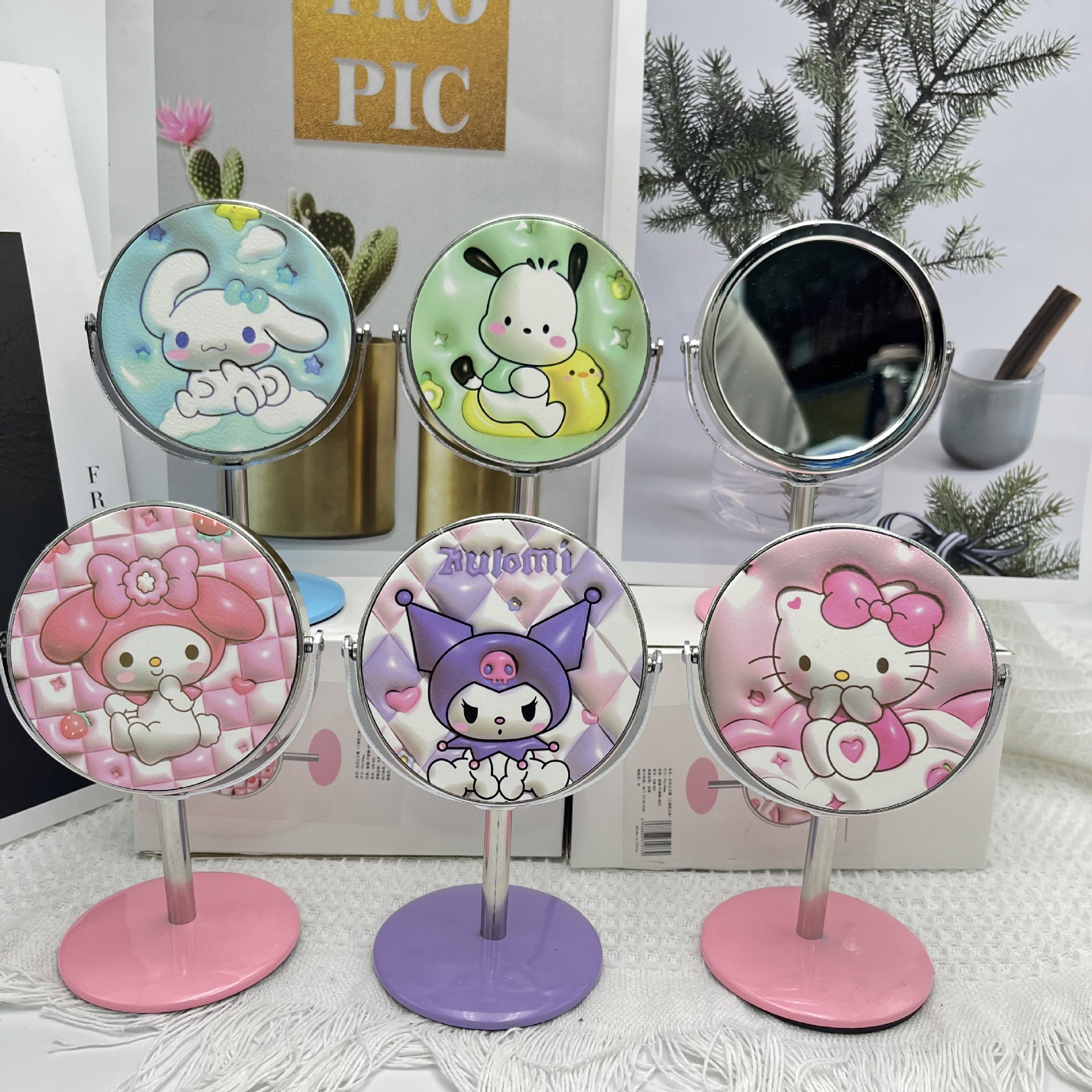 Sanrio 3d Expansion Princess Mirror Clow M Kt Cat Melody Cinnamoroll Babycinnamoroll Pc Dog Desktop Makeup Mirror