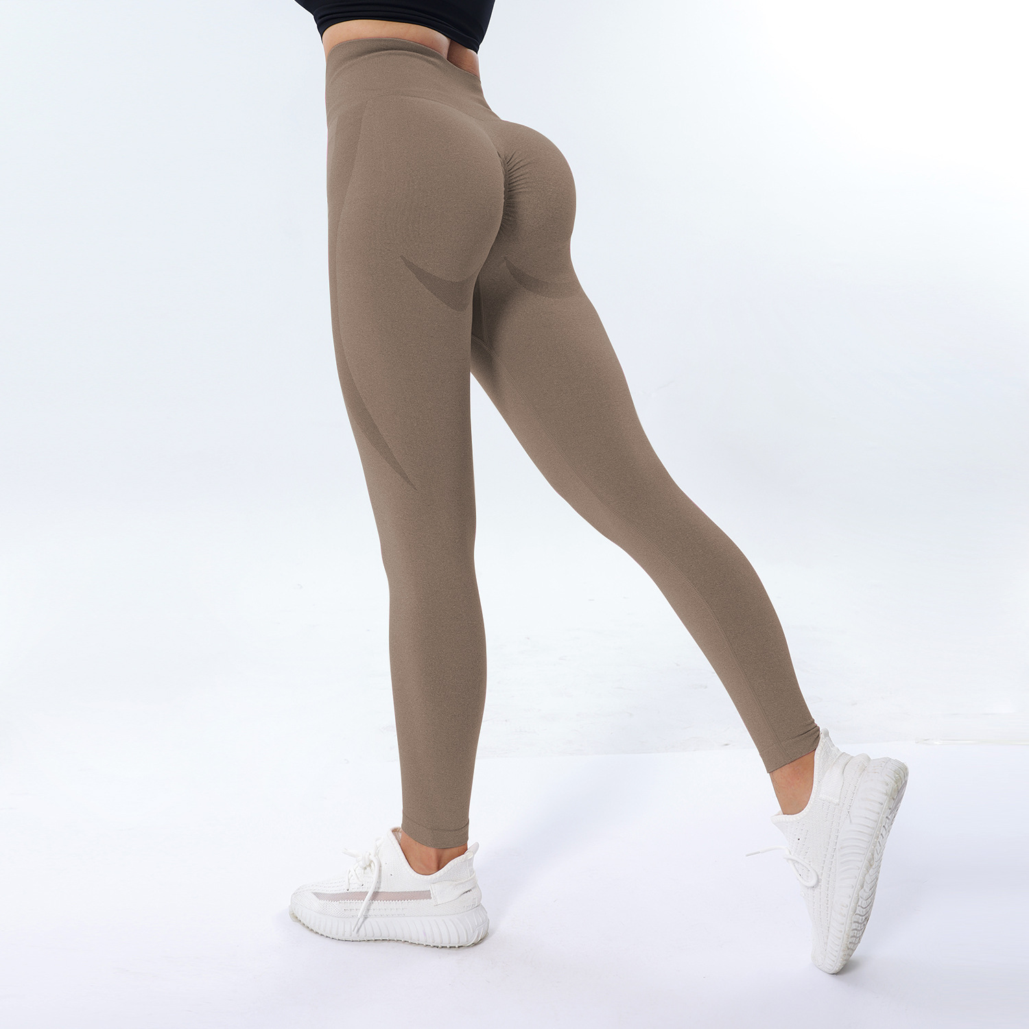 European and American Breathable High Waist Hip Lift Yoga Pants Women's Quick-Drying Belly Contracting Sports Leggings Violently Sweat Fitness Sports Pants Trousers